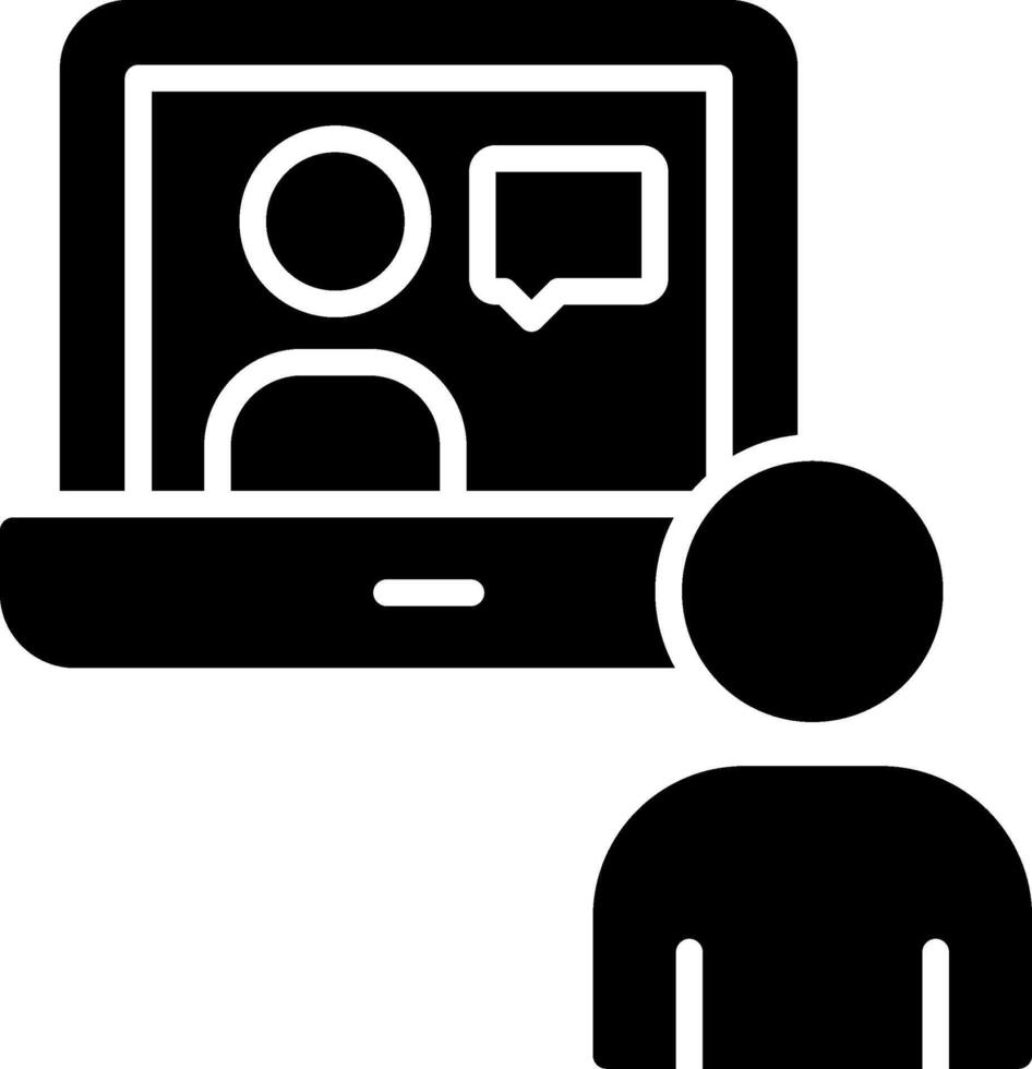 Online Conference Icon Design vector