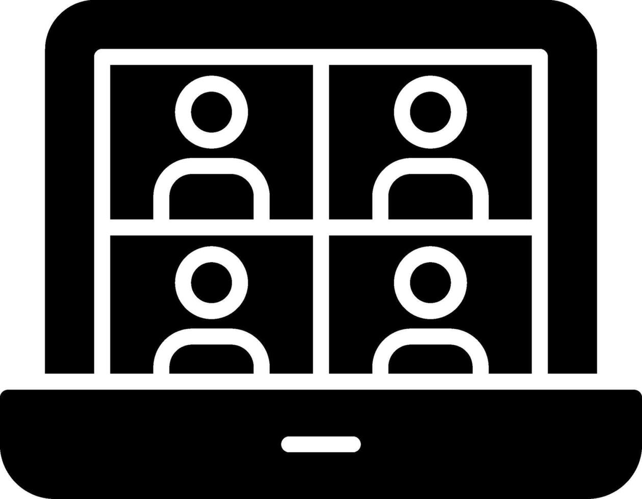 Online Meeting Icon Design vector