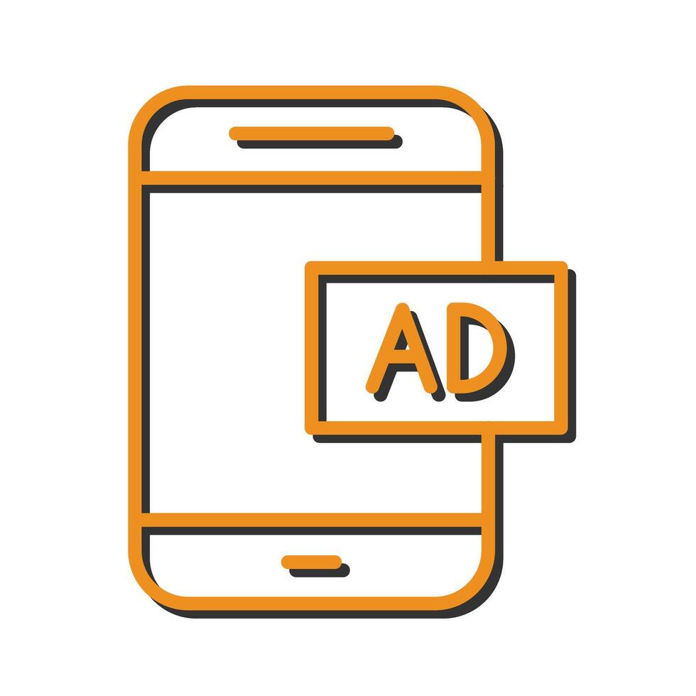 Mobile Advertising Icon Design vector