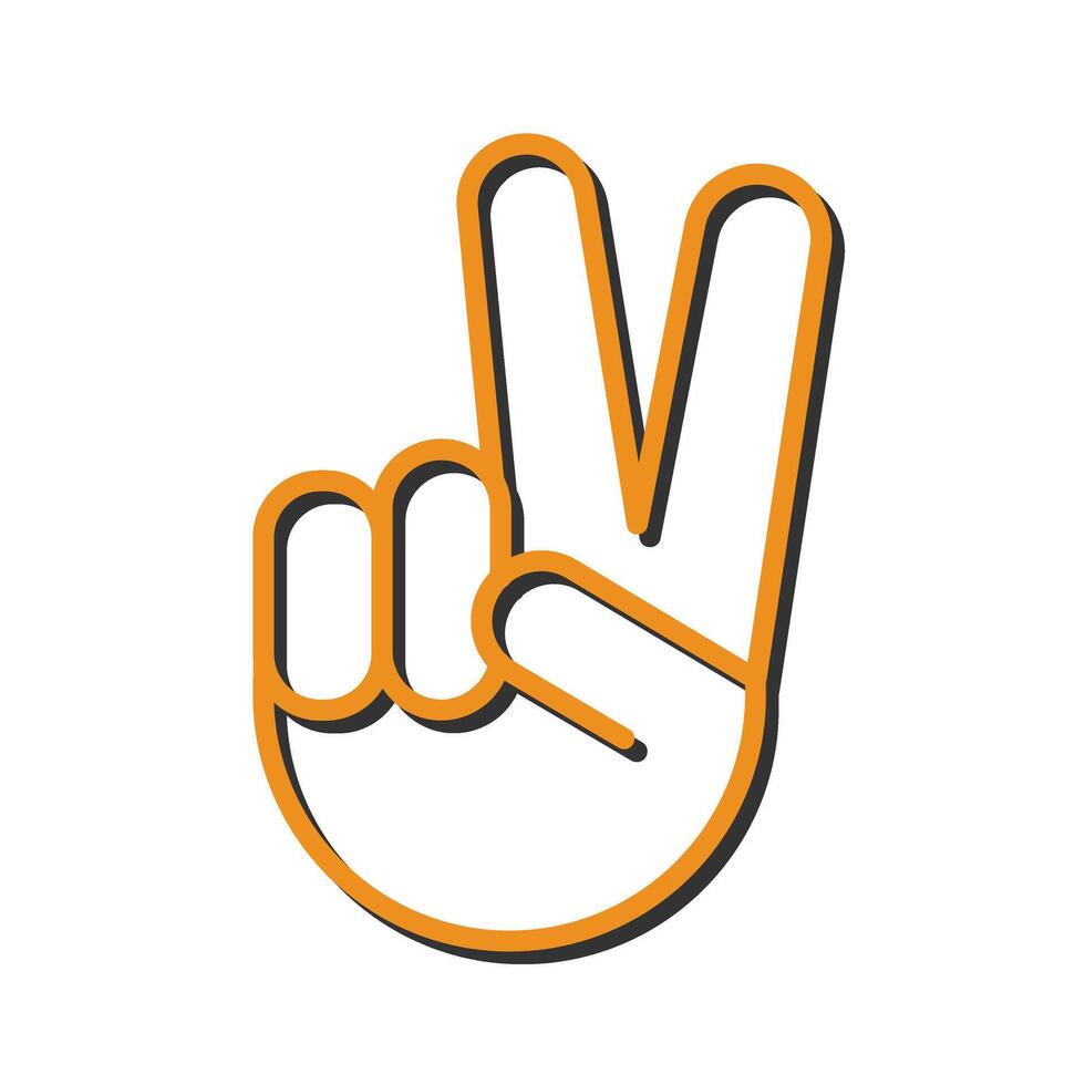 Victory Hand Icon Design vector