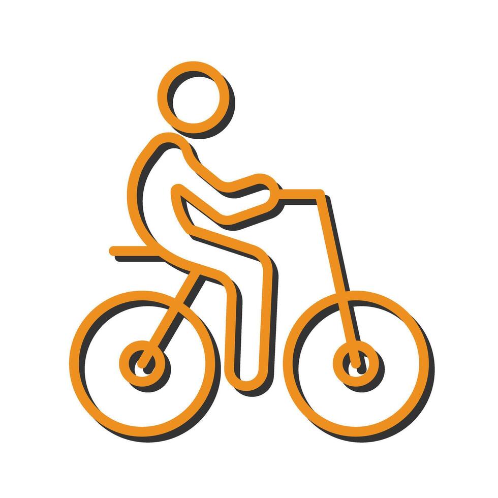 Person Biking Icon Design vector