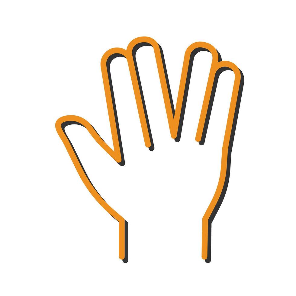 Vulcan Salute Icon Design vector