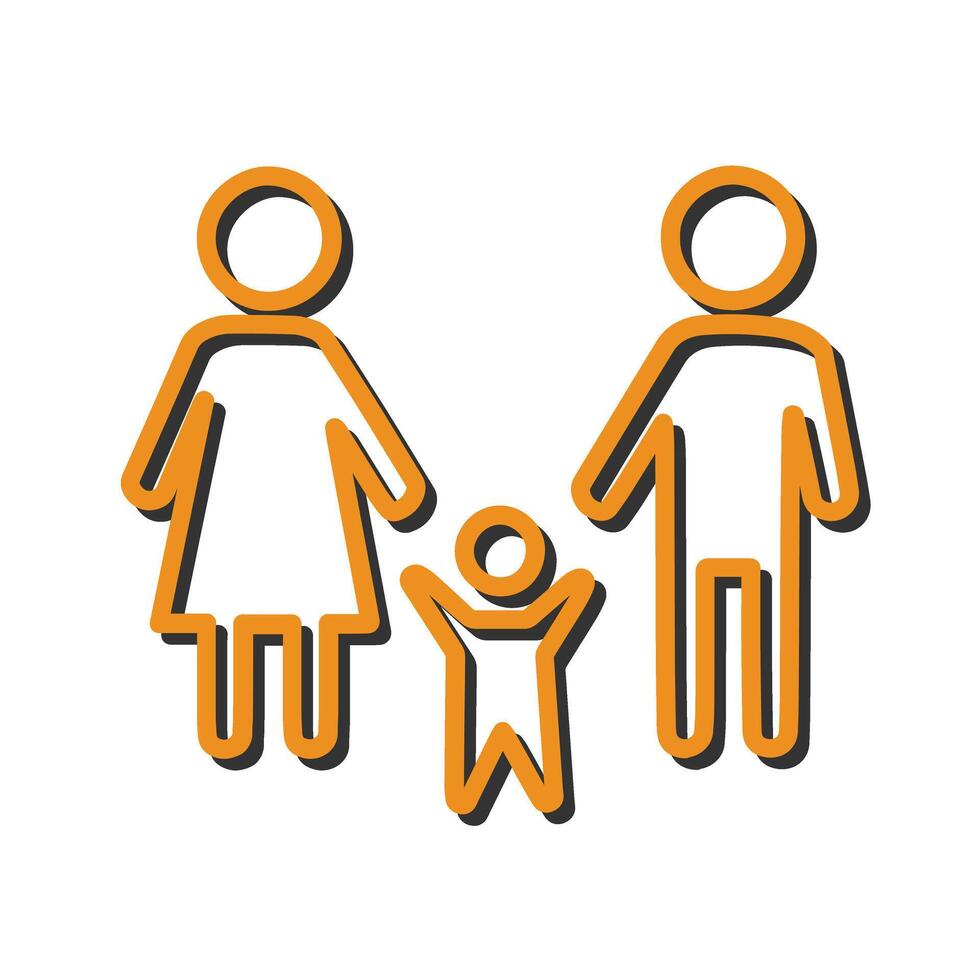 Family Photo Icon Design vector
