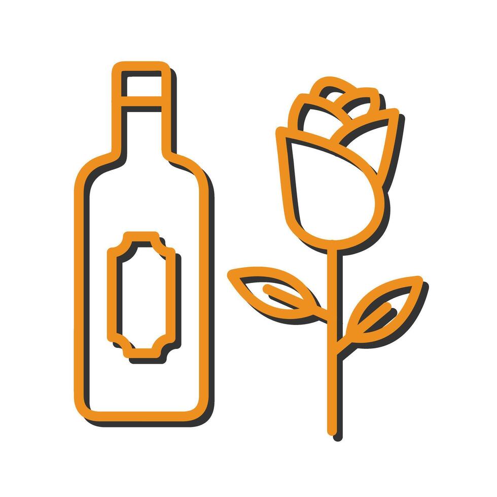 Wine and Roses Icon Design vector