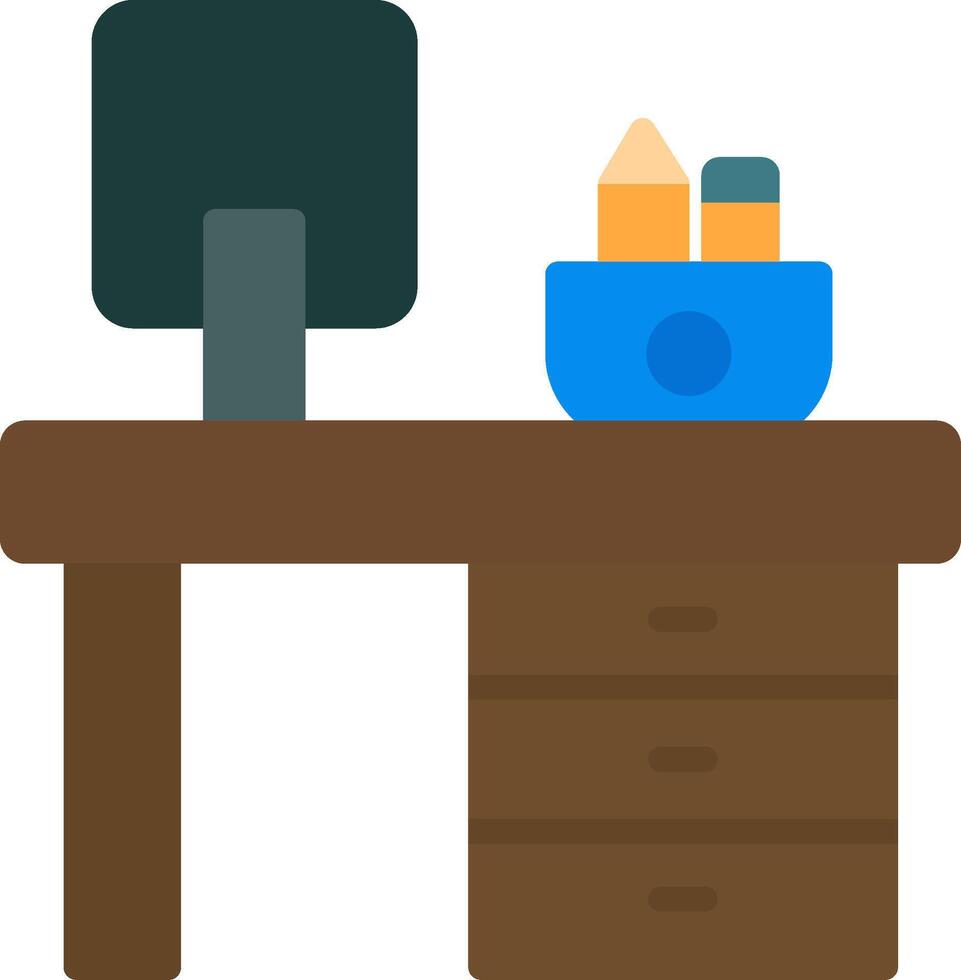 Office Desk Icon Design vector