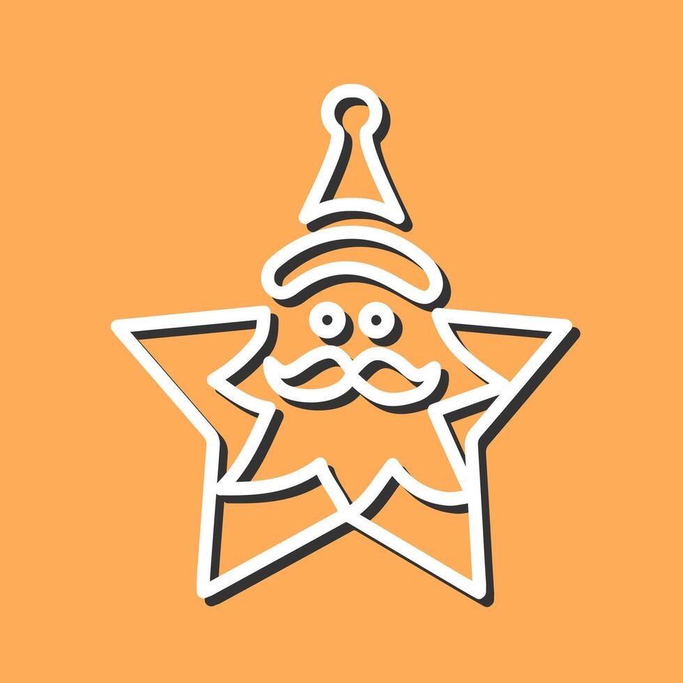 Santa Star Icon Design vector