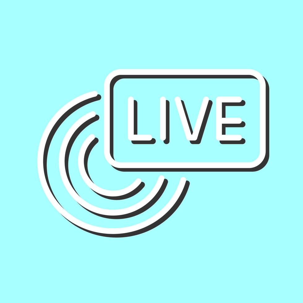 Live Broadcast Icon Design vector