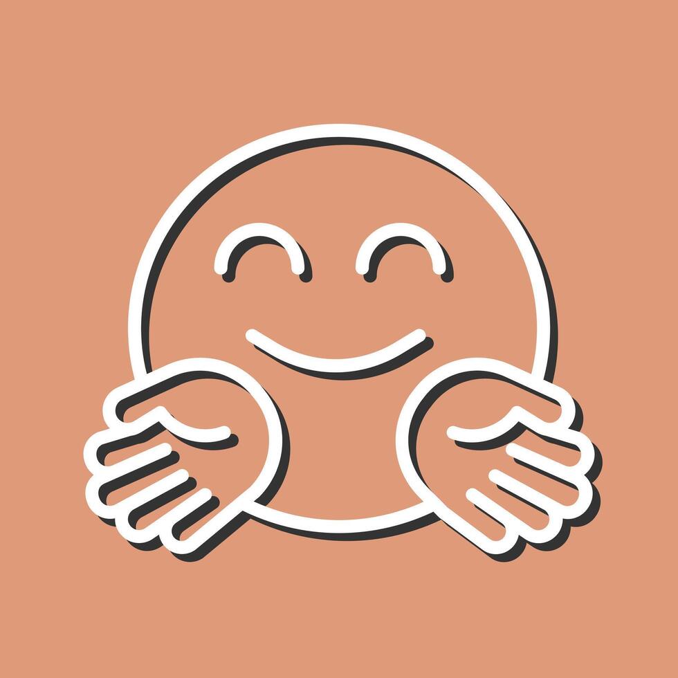 Hugging Face Icon Design vector