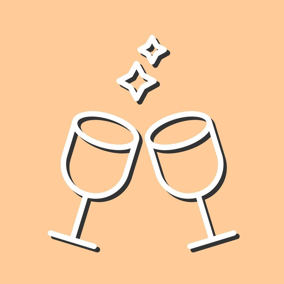 Wine Glasses Icon Design vector