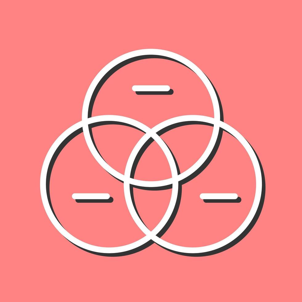 Venn Diagram Icon Design vector