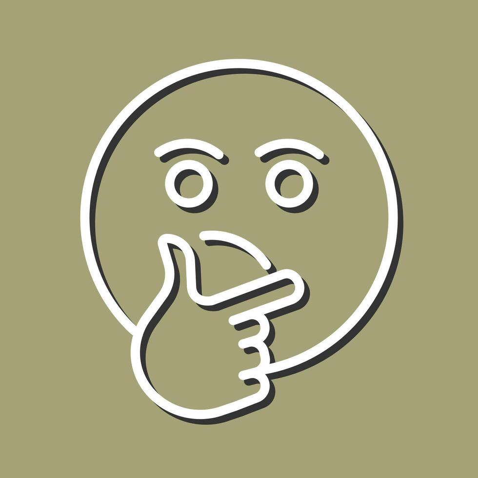 Thinking Face Icon Design vector