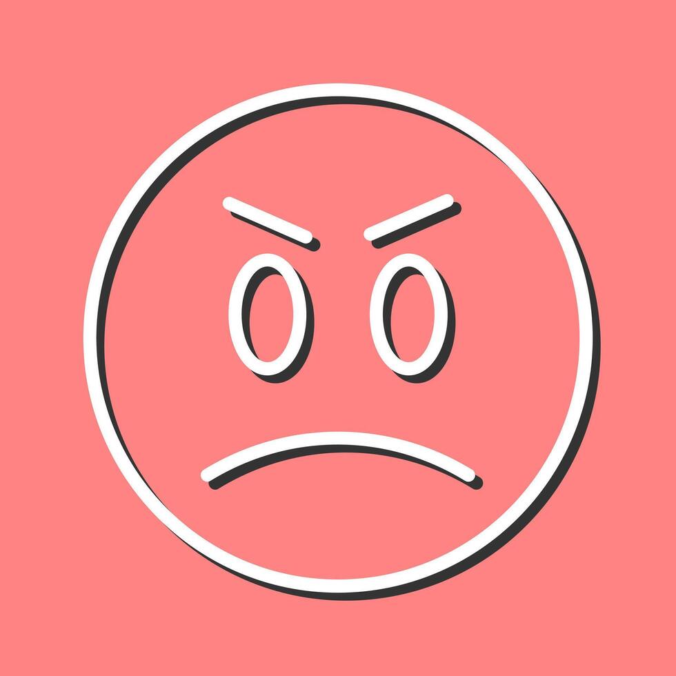 Angry Face Icon Design vector