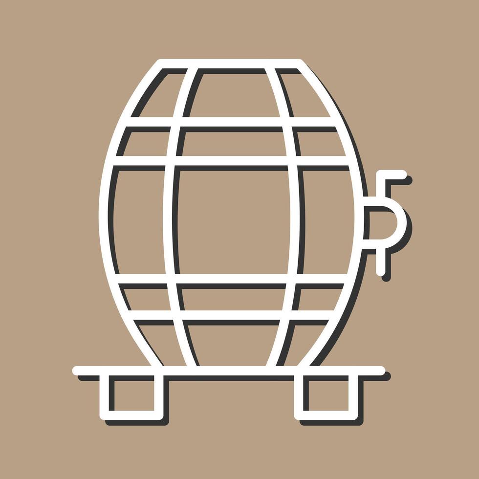 Wine Cask Icon Design vector