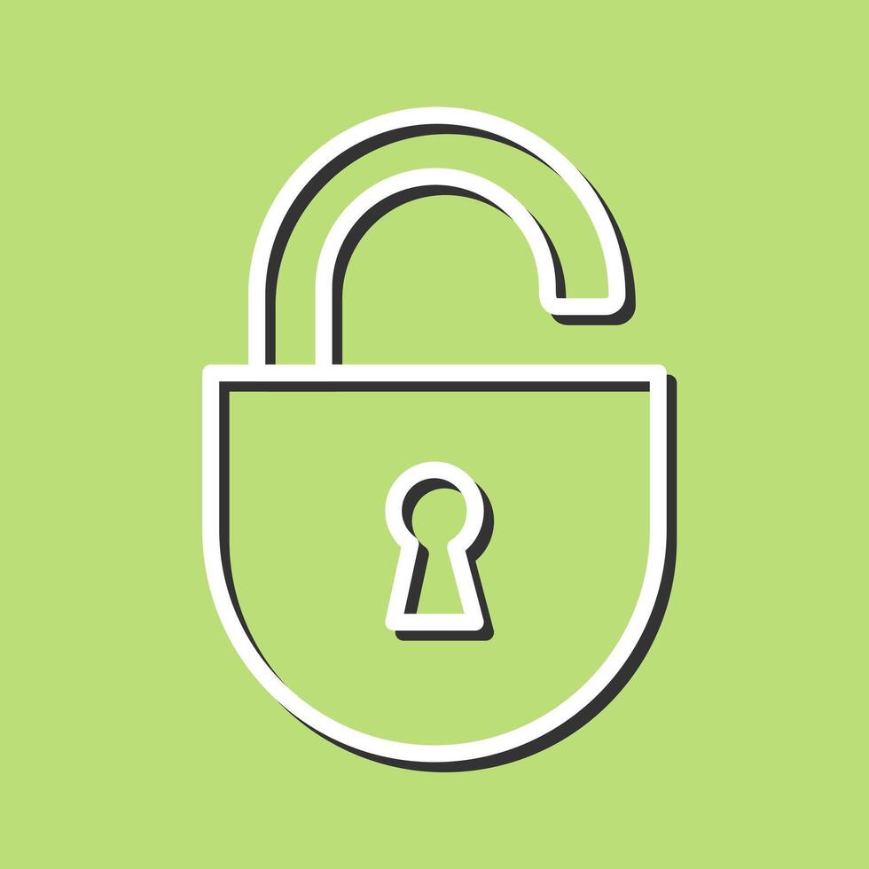 Open Lock Icon Design vector