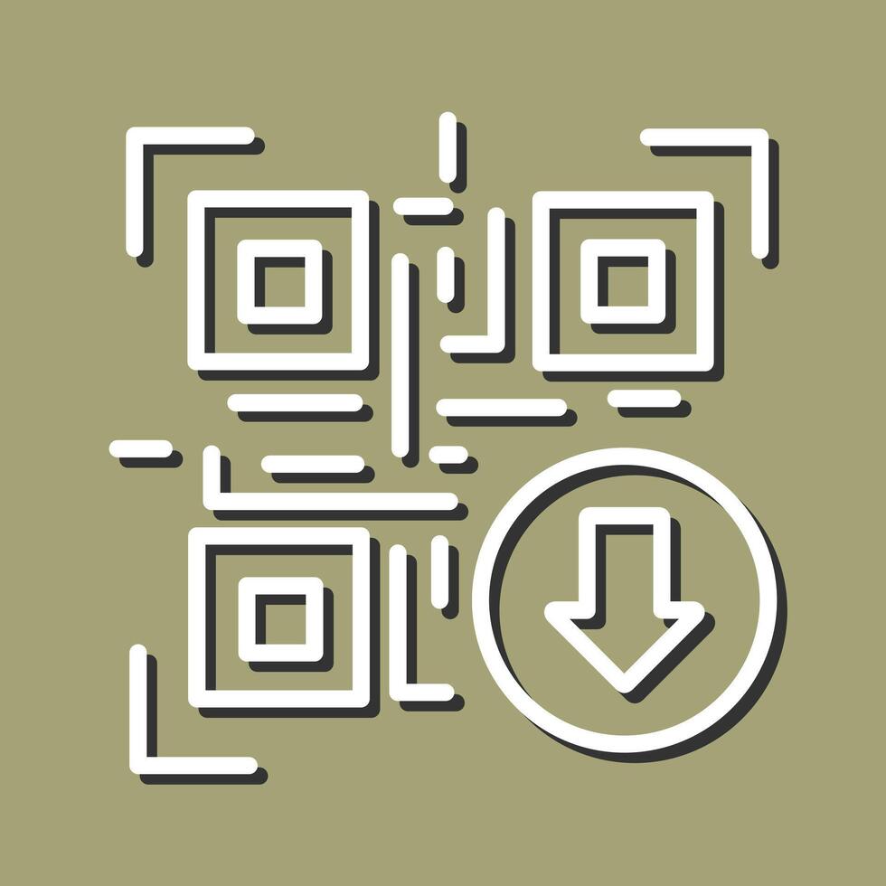 QR Code Download Icon Design vector