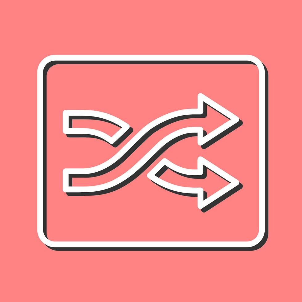 Shuffle Tracks Button Icon Design vector