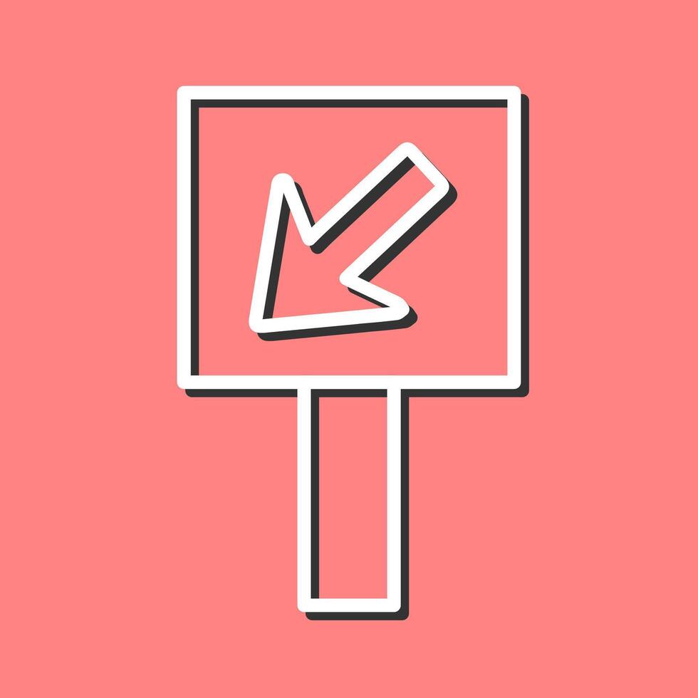Diagonal Down Left Arrow Icon Design vector