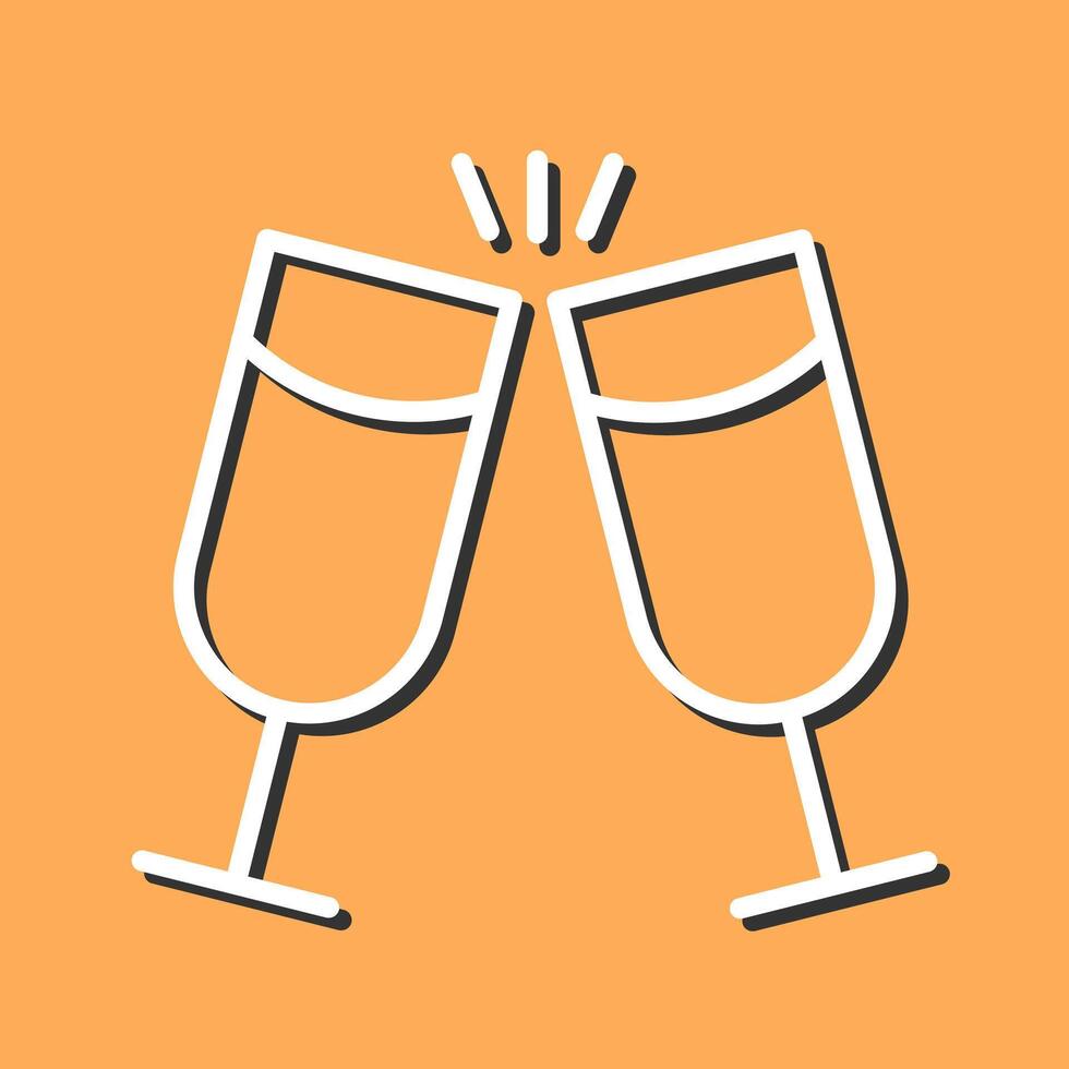 Wine Cheers Icon Design vector