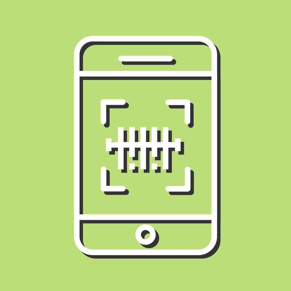 Mobile Scanning Icon Design vector