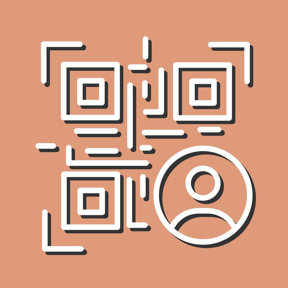 QR Code Contact Icon Design vector