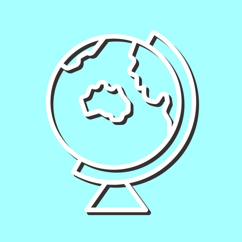 Earth Globe Asia Australia Icon Design vector