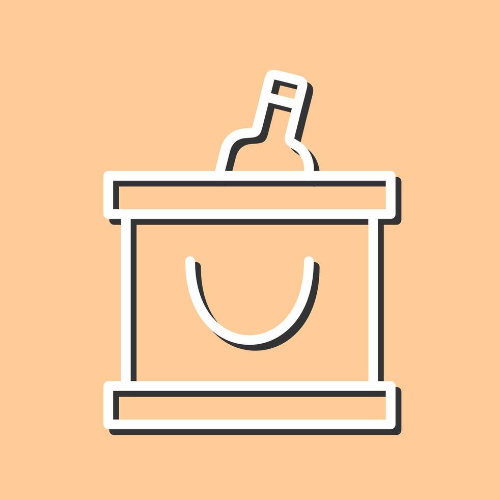 Wine Cooler Icon Design vector