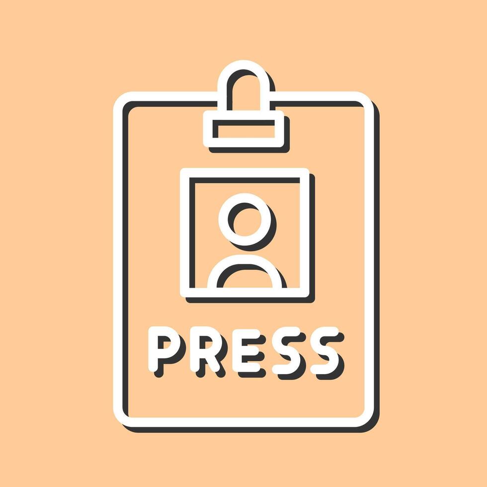 Press Pass Icon Design vector
