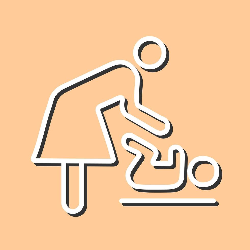 Changing Table Icon Design vector
