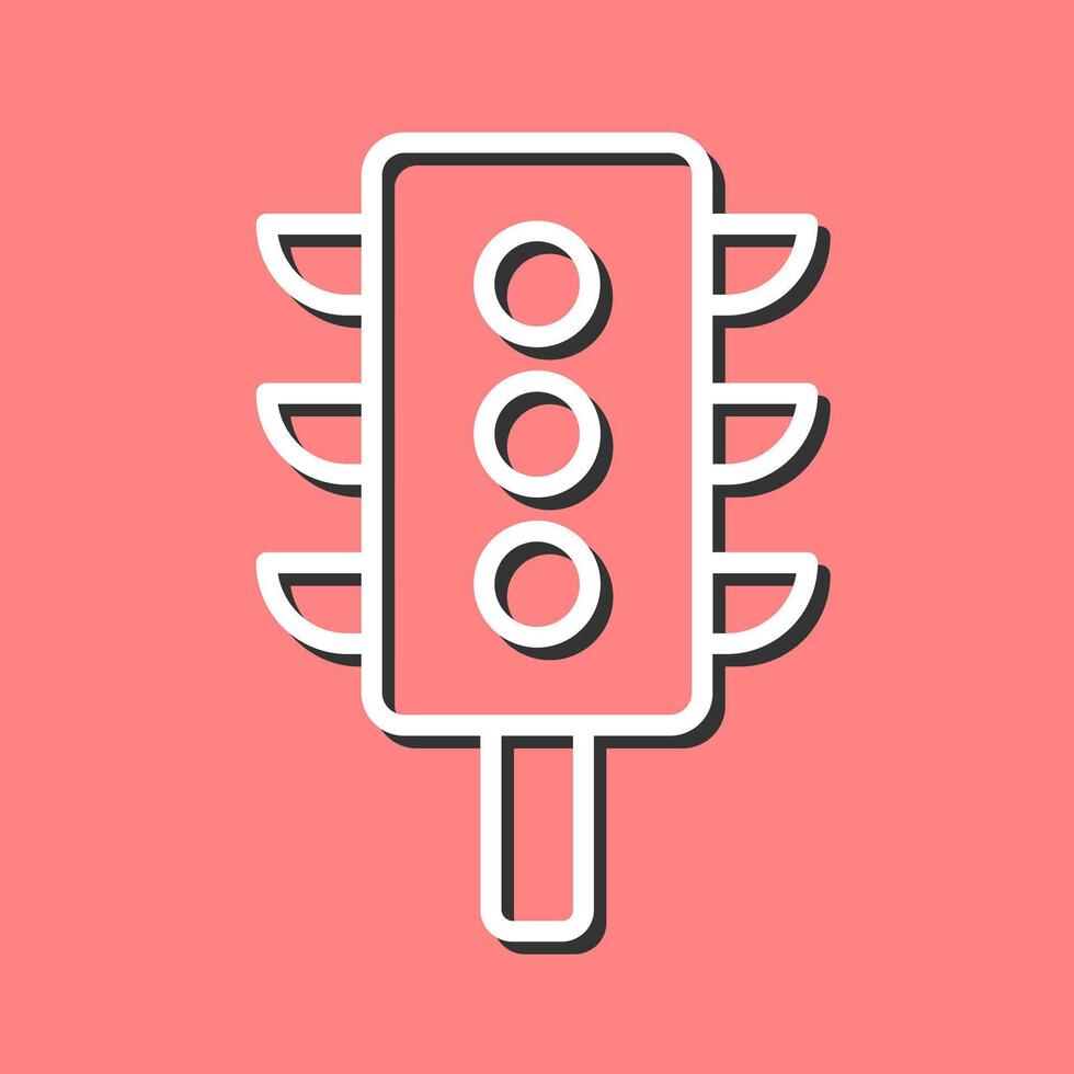 Vertical Traffic Light Icon Design vector