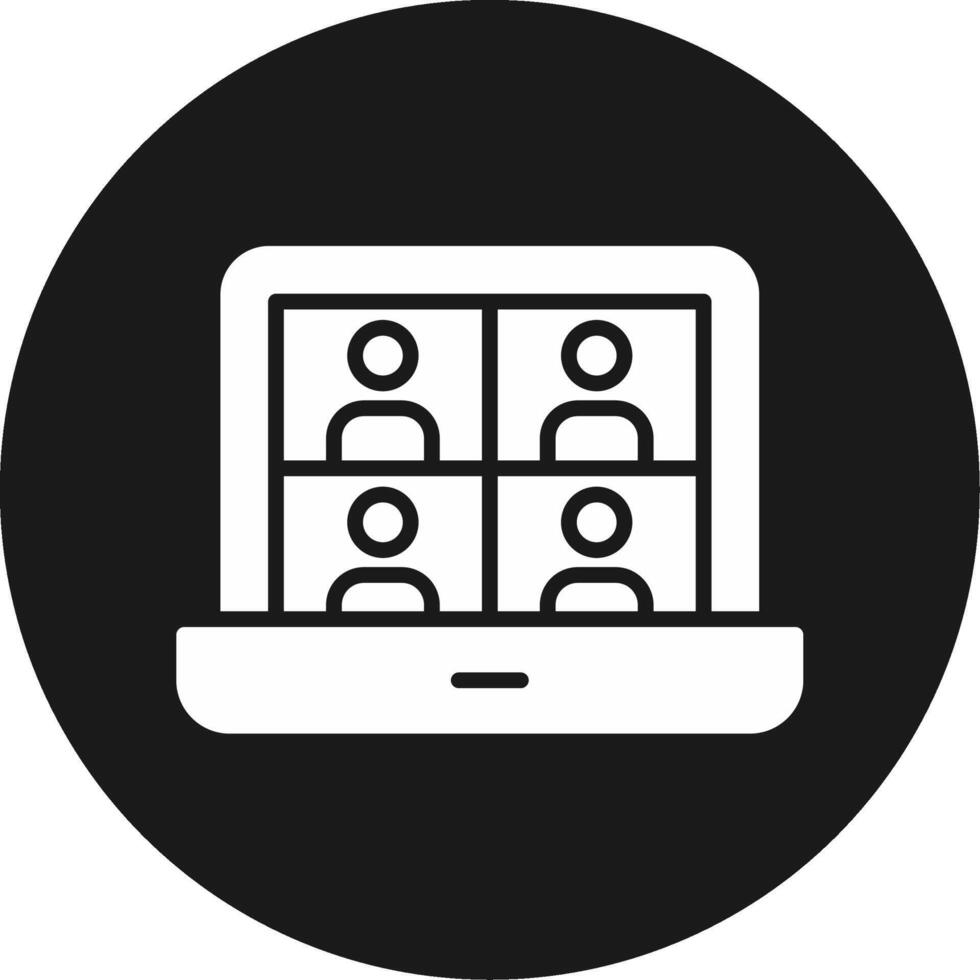 Online Meeting Icon Design vector
