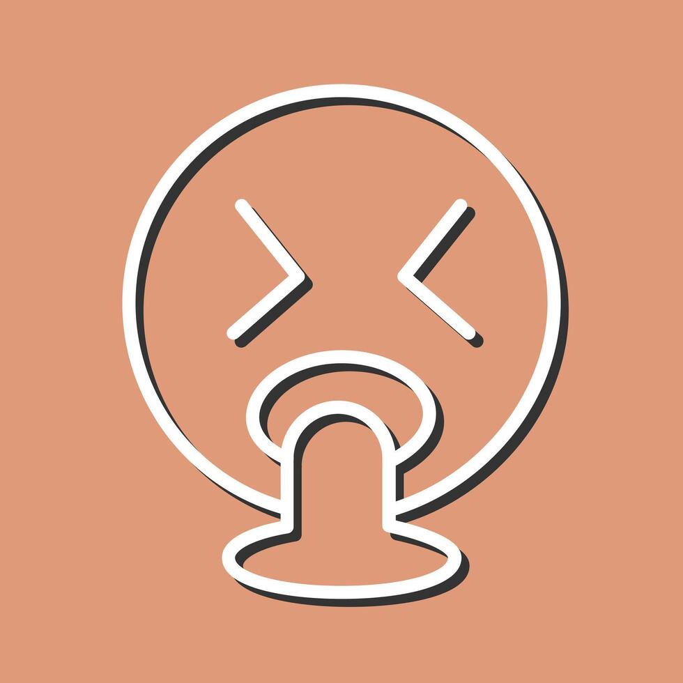 Face Vomiting Icon Design vector