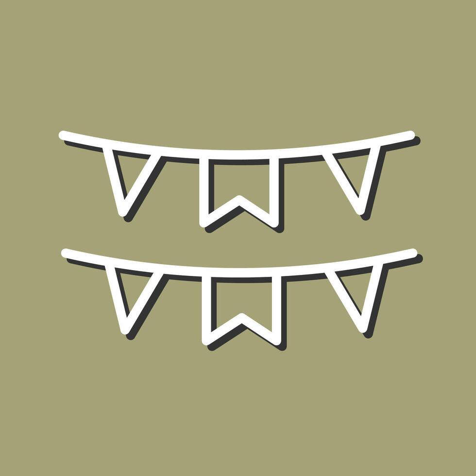 Bunting Flags Icon Design vector