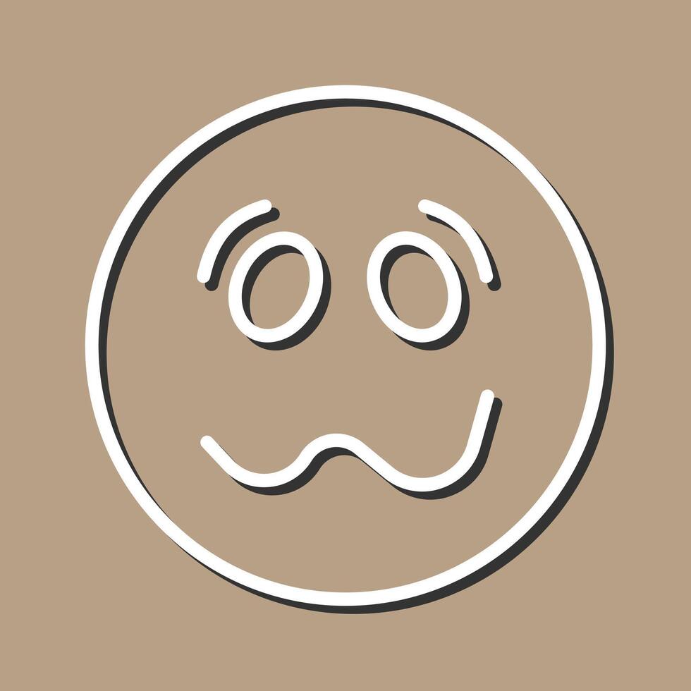 Woozy Face Icon Design vector