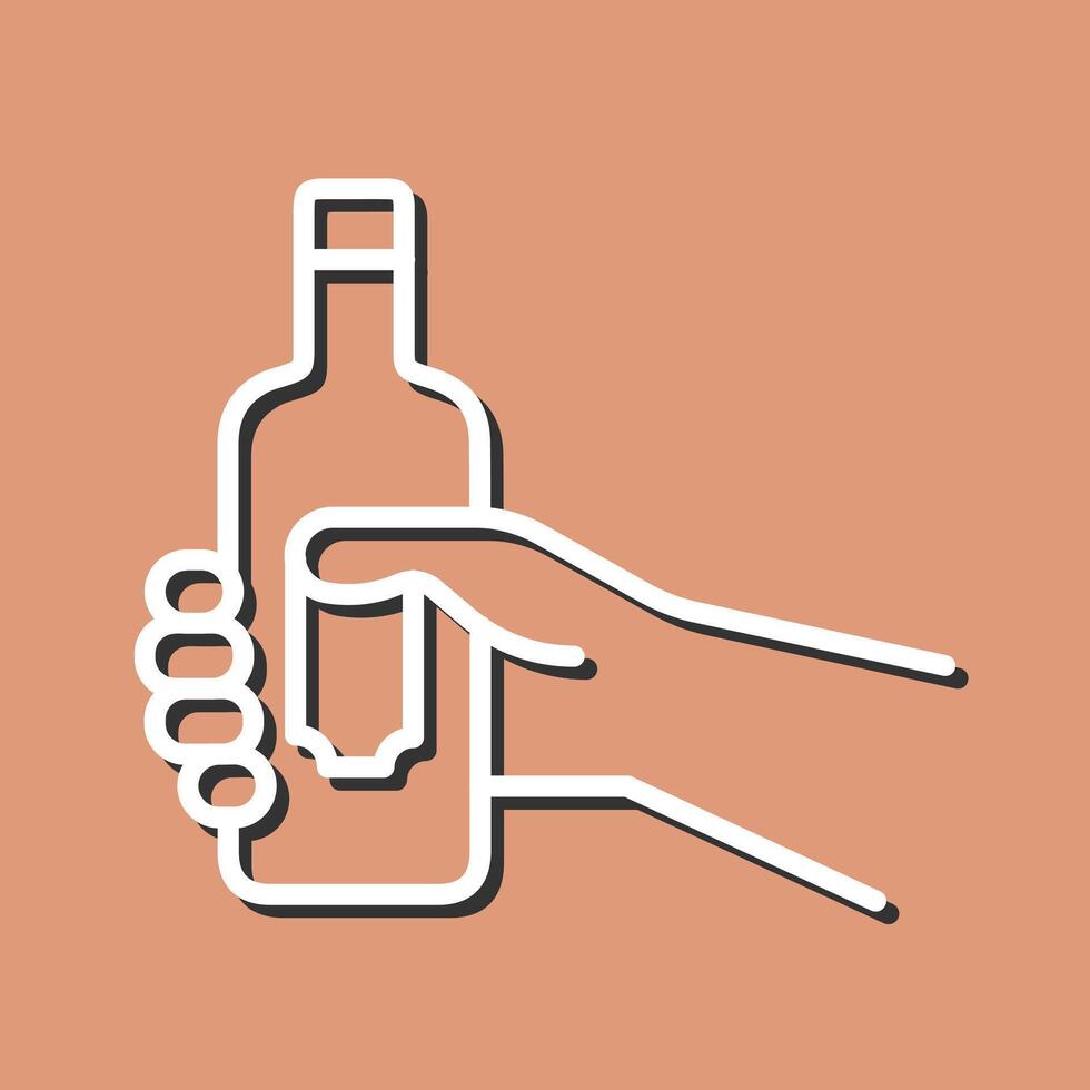 Wine Bottle Holder Icon Design vector