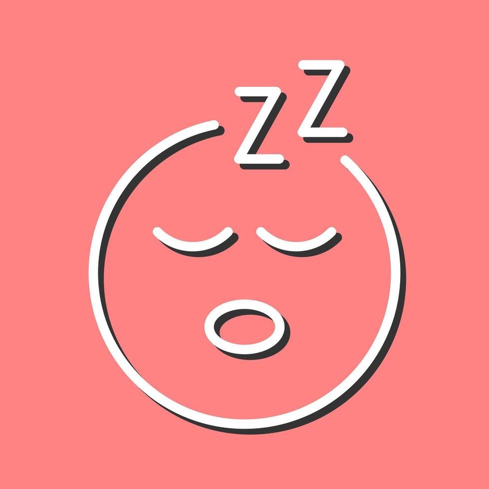 Sleeping Face Icon Design vector