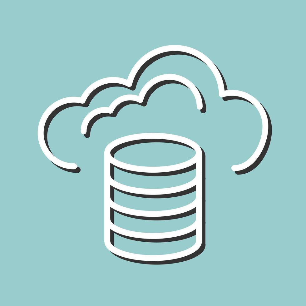 Cloud Database Icon Design vector