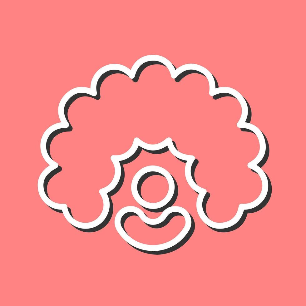 Clown Wig Icon Design vector