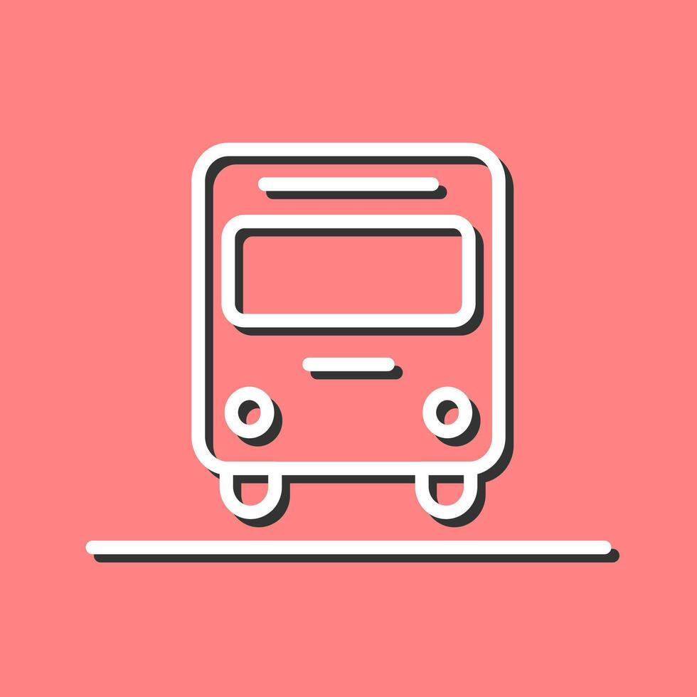 Oncoming Bus Icon Design vector