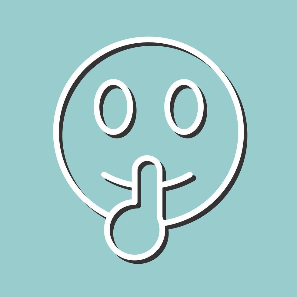 Shushing Face Icon Design vector