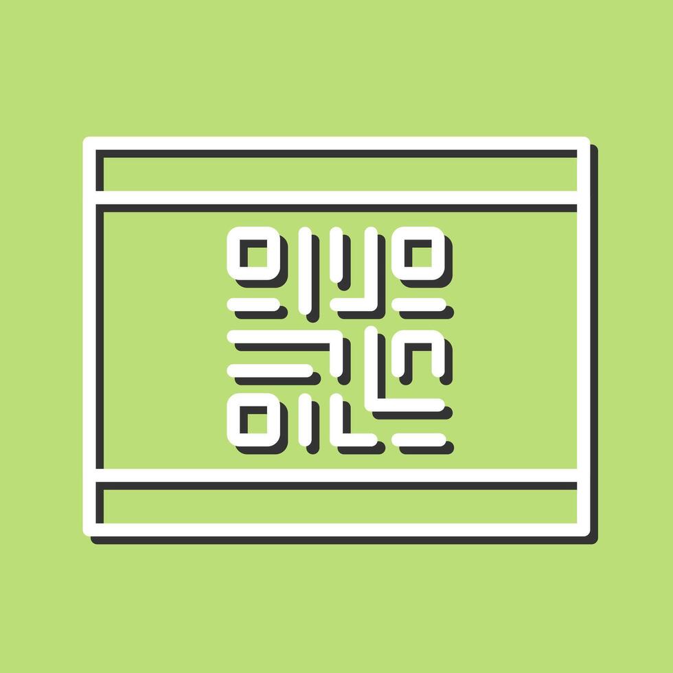 QR Code Business Card Icon Design vector