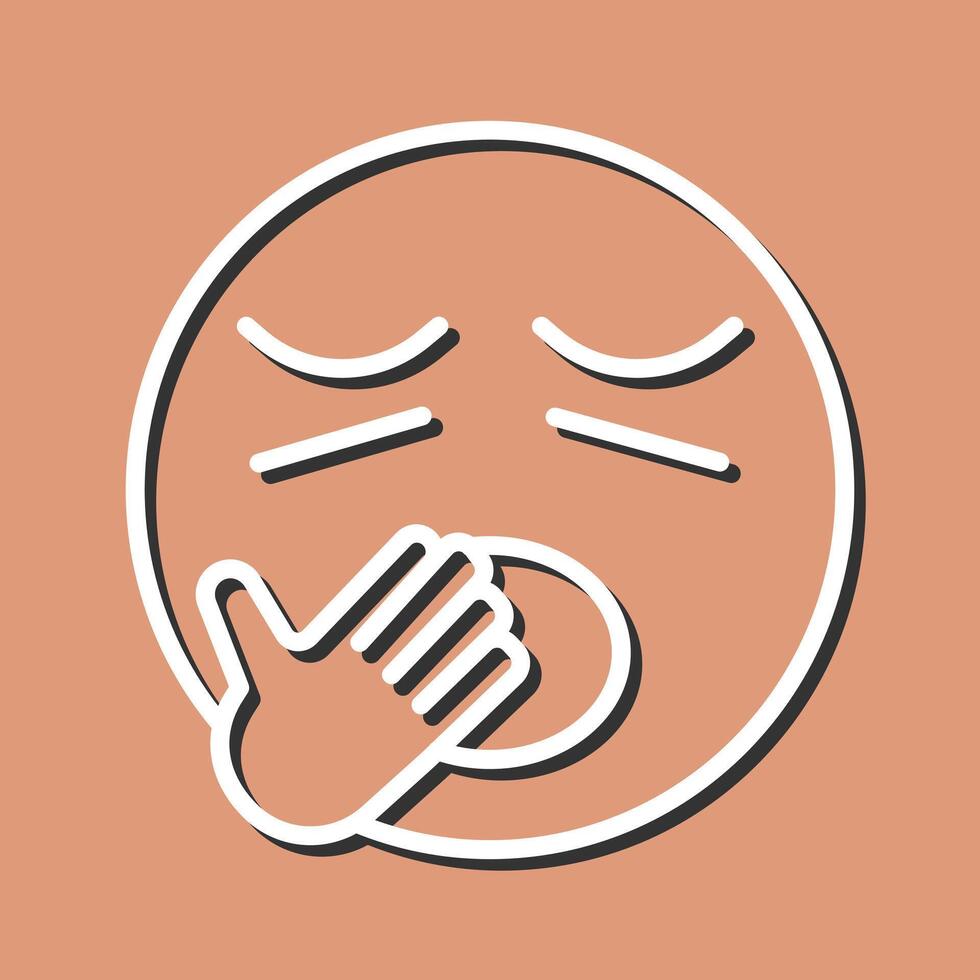 Yawning Face Icon Design vector