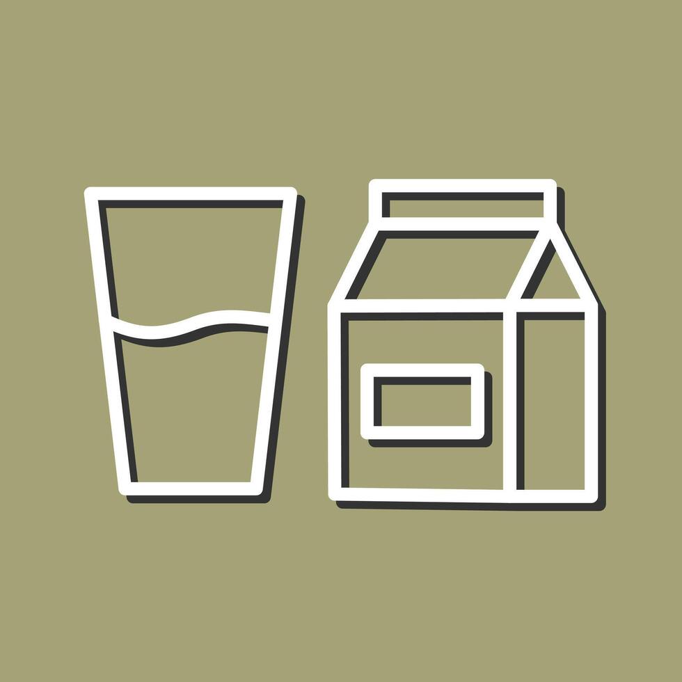 Glass of Milk Icon Design vector