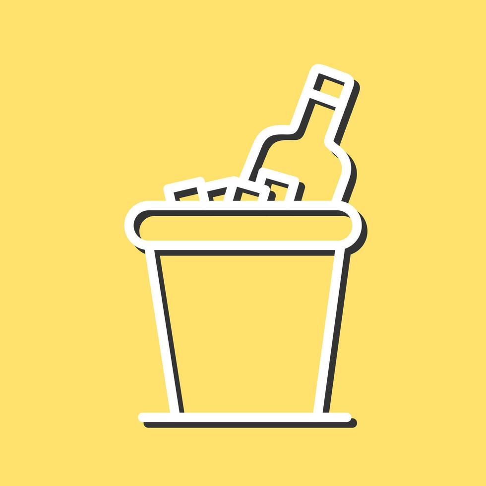 Wine Bottle in Ice Icon Design vector