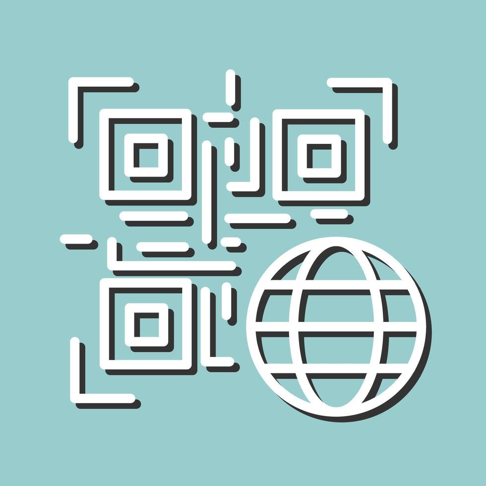 QR Code Website Icon Design vector