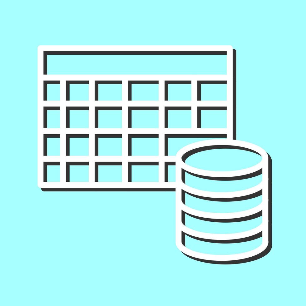 Table Data Icon Design vector