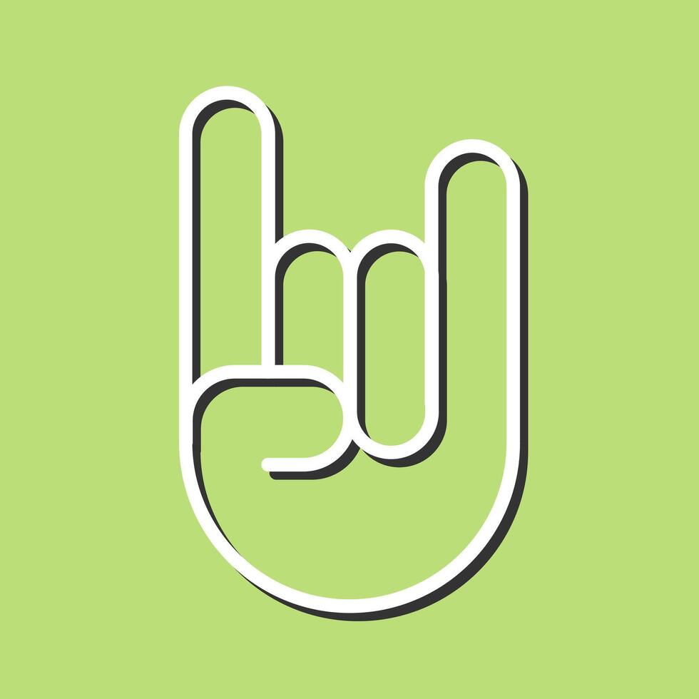 Sign of the Horns Icon Design vector