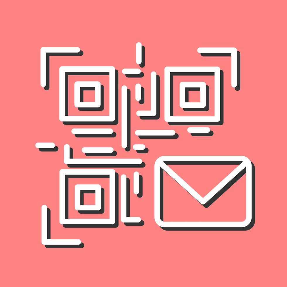 QR Code Email Icon Design vector
