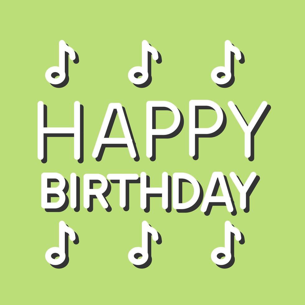 Happy Birthday Song Icon Design vector