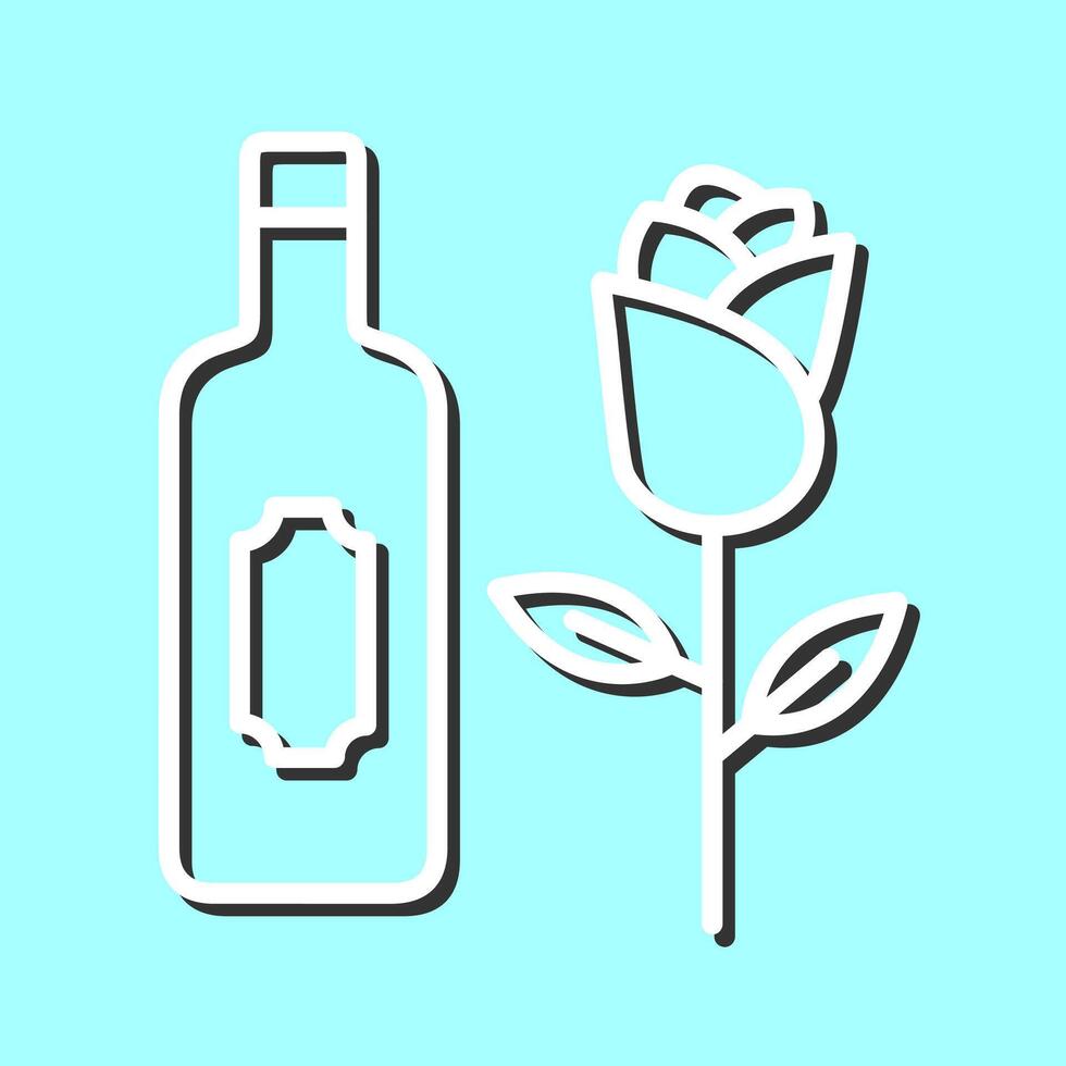 Wine and Roses Icon Design vector