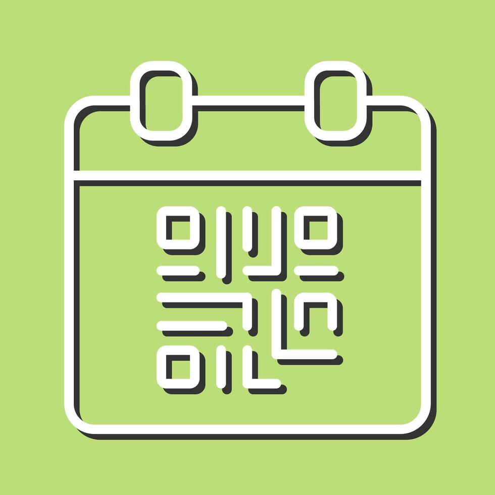 QR Code Calendar Icon Design vector